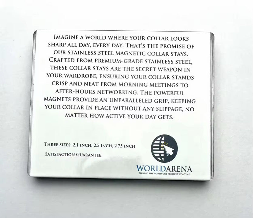 Worldarena Magnetic Collar Stay Set (3-Pair Variety Pack